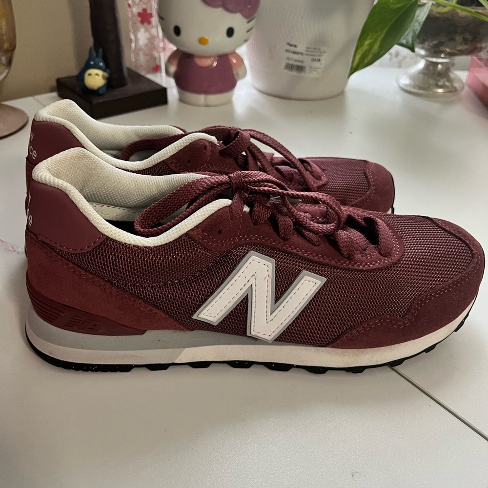 New Balance Maroon and White Sneakers 7.5